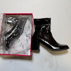 Funtasma Women's Gogo 150 Ankle Boot Black Stretch Patent Size 10